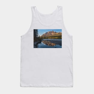 Castle Mountain Water Reflection Digital Painting Tank Top